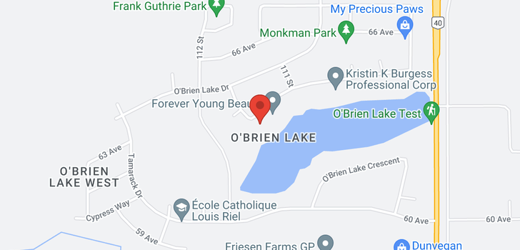 map of 11325  O Brien Lake Drive
